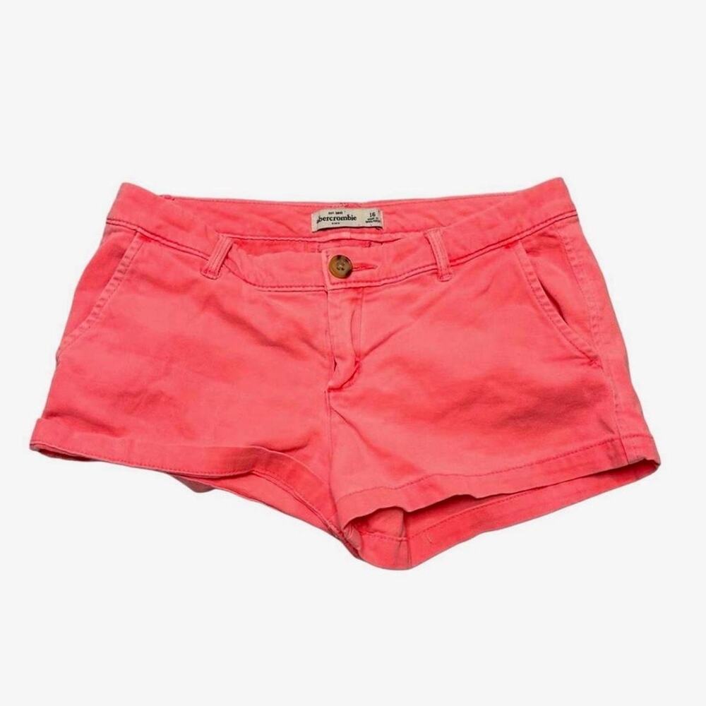 Pink Abercrombie Low Rise Shorts Perfect For Summer Y2K Fits and XS kids size 16